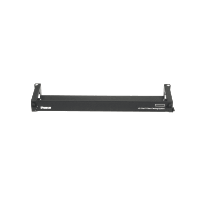 Organizador de Cables Frontal, para Panel de Fibra Óptica HD Flex, de 1 UR, Color Negro
