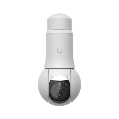 Cámara UniFi Protect G6 PTZ Color Blanco, Doble Lente 4K, Zoom Híbrido 10x, Motor AI Multi-TOPS, Visión Nocturna IR 30m, Audio Bidireccional, Protección IP66, Resistencia al Vandalismo IK04