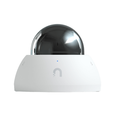 Cámara UniFi Protect G5 AI Dome Blanco, Para Interior o Exterior, 4K (8MPX), Ángulo 109.9°. Visión Nocturna IR Hasta 40m, Detecciones Inteligentes de Rostros y Placas, Audio Bidireccional, Protección IP66, Anti-Vandalismo