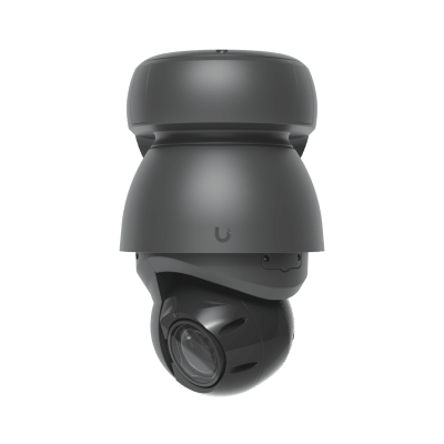 Cámara UniFi Protect PTZ AI Industrial Color Negro, 4K (8MPX), Zoom Óptico 22x, Visión Nocturna IR 100 m, Reconocimiento Facial y Placas, Protección IP66, Movimiento 360°, PoE++
