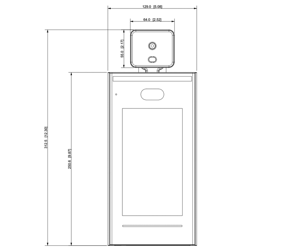 DAHUA ASI7213XT1- Control de acceso STANDALONE por Reconocimiento Facial con Detección de Temperatura/ 100,000 Rostros/ Para Interior/Pantalla 7"