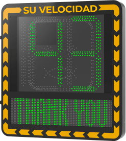 Radar de Velocidad/ Pantalla LED / Detección de Velocidad en Tiempo Real / Rango de Detección de 100 m / Hasta 32 Objetivos Detectados / IP66 / Ethernet