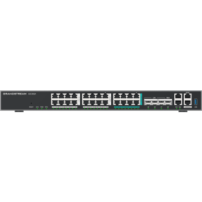 Router Todo-en-Uno GCC6021 con PBX de 50 Extensiones + Firewall + VPN + Switch de 16 Puertos GbE + 4x SFP+ 10 GbE y 8x 2.5 GbE / Gestión en la Nube con GDMS
