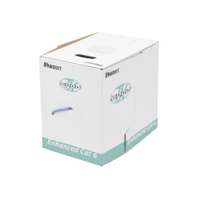 Bobina de Cable UTP 305 Metros (1000 Pies) de Cobre, TX6000? PanNet, Reelex, Azul, Categoría 6 Mejorado (23 AWG), PVC (CMR, Riser), de 4 Pares