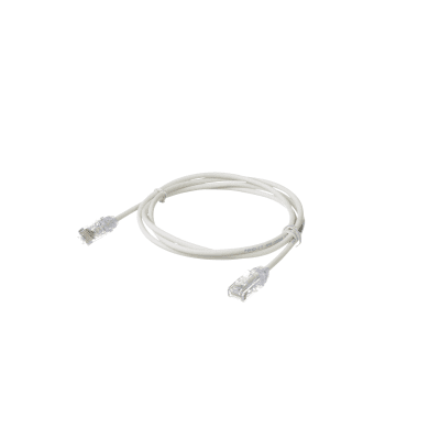 Cable de Parcheo TX6, UTP Cat6, Diámetro Reducido (28AWG), Color Blanco Mate, 4.57 Metros (15 Pies)