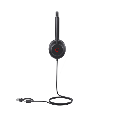 Diadema USB Yealink UH35 Mono Teams con Cancelación Activa de Ruido con 2 Micrófonos y Busylight Automático