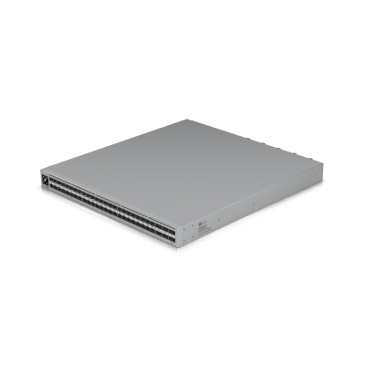 UniFi Switch Enterprise Campus Aggregation, Capa 3, 48 puertos Etherlighting SFP28 de 25G, 6 puertos QSFP28 de 100G, 5 abanicos, ruteo dinámico BGP, doble fuente redundante, alta disponibilidad, enlace multichasis (MC-LAG)