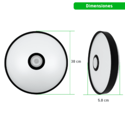 Luminario LED JLAR-3003 / 30W / 2400 Lúmenes / Bluetooth Control App / Voltaje 85-265V / Temperatura 6500K Fría / Garantía 3 Años