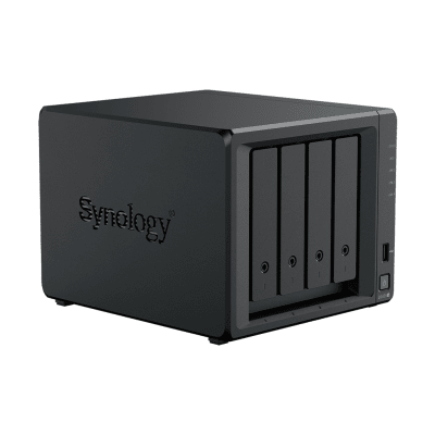 NAS DiskStation DS425+ | 4 Bahías | Intel Celeron J4125 2.7 GHz | 2 GB DDR4 / 2.5GbE + 1GbE | 2 Puertos USB 3.2 Gen 1 | 2 Ranuras M.2 NVMe | Hasta 80 TB | Synology DSM.
