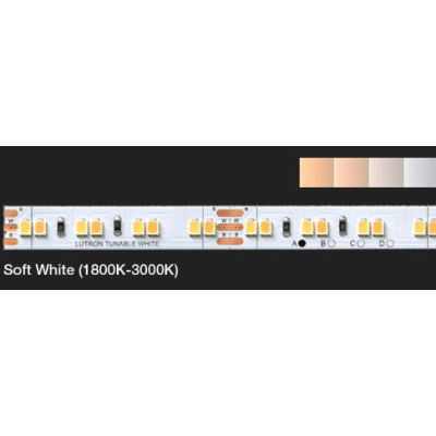 (RadioRa3) Riel 5 metros Cinta LED de color blanco suave (1800 K - 3000 K)
