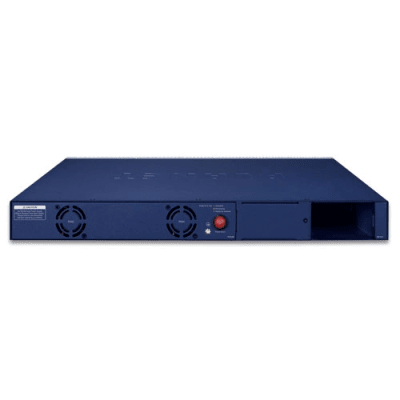 Switch admistrable Capa 3, 24 Puertos 10/100/1000T 802.3bt PoE +,  2 Puertos 10GBASE-T +,  2 Puertos 10G SFP+, Dos Ranuras Para Fuente de Alimentación Modular