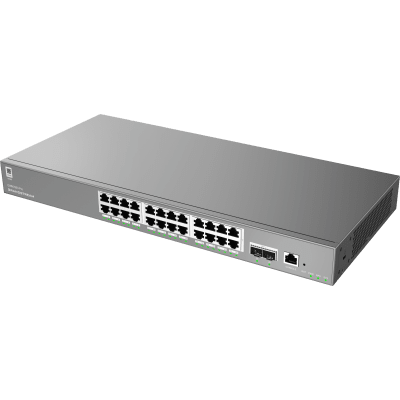 Switch Empresarial Administrable Capa 2++ / Serie GWN7800 Pro / 24 Puertos Gigabit Ethernet / 2 SFP+ / Switching 88 Gbps / VLAN 4K / QoS Avanzado / GDMS Cloud