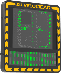 Radar de Velocidad/ Pantalla LED / Detección de Velocidad en Tiempo Real / Rango de Detección de 100 m / Hasta 32 Objetivos Detectados / IP66 / Ethernet