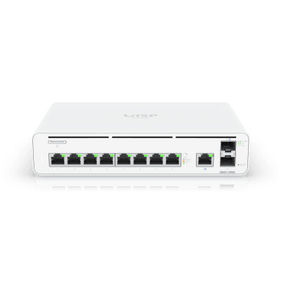 Consola UISP de Ubiquiti / Gateway y Switch de Red Gigabit / Controlador con Plataforma UISP para gestión remota de WISP (airMAX, airFiber, uFiber, LTU, edgeMAX, airCube) / 128 GB SSD / (1) WAN 1GbE / (1) WAN SFP+10G / (8) puertos LAN GbE RJ45