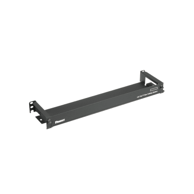 Organizador de Cables Frontal, para Panel de Fibra Óptica HD Flex, de 1 UR, Color Negro