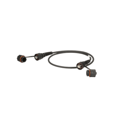 Patch Cord Cat6A IndustrialNet, Blindado S/FTP, Con Plug Industrial y Tapa en Cada Extremo, 2 Metros