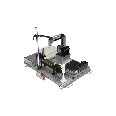 Sistema de Entrenamiento Robótico MG400 / Robot Industrial 4 Ejes Escritorio / Plataforma Educativa Automatización / Visión Artificial Colores / Paletización y Manejo / Compatible PLC Siemens