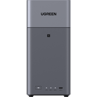 NAS UGREEN NASync DH2300 / Procesador RK3576 / 4GB  / 32GB eMMC / 2 Bahías SATA / JBOD-Basic-RAID 0-RAID 1 / Puerto HDMI 4K / 1 GbE / USB 3.2 Gen 1 Type-C / Detección NFC