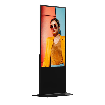 Pantalla Táctil de 55" 4K para Publicidad Digital / Base para Piso (Tótem) / Gestión de Contenido y Control Centralizado