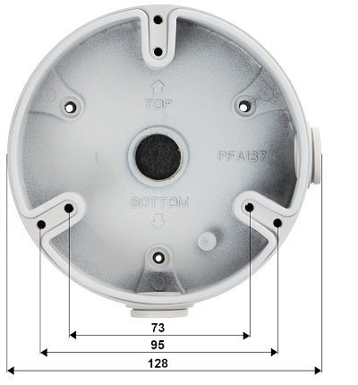 DAHUA PFA137 - Caja de conexiones compatible con series / T3A /  HDW8 /  HDW7 / H dBW4 / SD22 / D3A / H dBW6