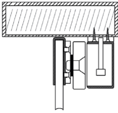 YLI MBK280UL - Soporte de Fijación tipo U para Puerta de Vidrio sin Marco / Compatible con Cerradura Magnética YM280NLED