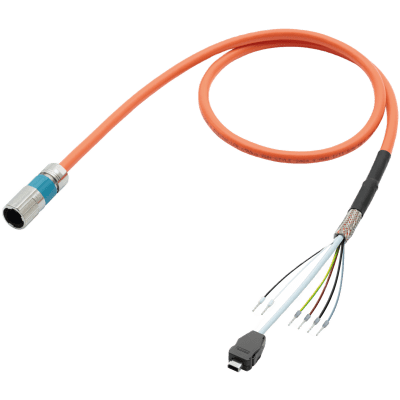Cable Motor MOTION CONNECT 500 / SPEED-CONNECT M17 / 4x0.75 + 4x0.2 + 2x0.5C / PVC Orange RAL 2003 / 5.0 m / UL758 CSA / Para Aplicaciones Dinámicas