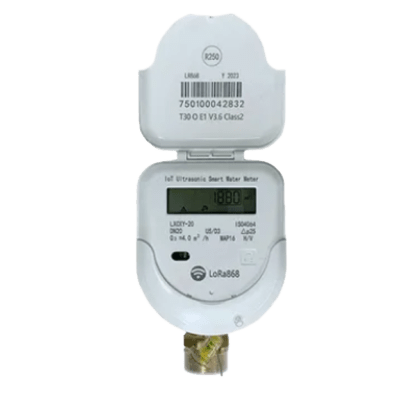 Medidor Ultrasónico de Agua IoT 3/4 pulgada / Medición Bidireccional / Válvula Integrada / IP68 / Pantalla LCD 9 Dígitos