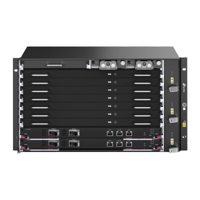 DeltaStream - OLT Módular GPON / 7 Bahías XGSPO/GPON / Conexión de hasta 14,336 ONUs / 2 Tarjetas Main / Puertos Gigabit RJ45 Uplink / 4 Puertos SFP+ Uplink / Fuente Redundante AC- DC (incluida) / Administración desde la nube (