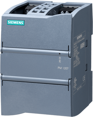Fuente de Alimentación SIMATIC PM 1207 / 1AC/24VDC/2.5A / 60W / Entrada 120-230V AC / Salida 24V DC / IP20 / Certificaciones ATEX IECEx / Montaje Riel DIN