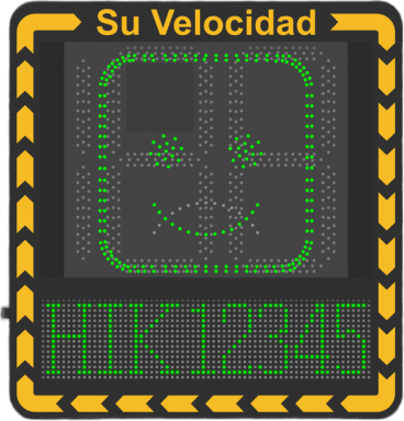 Radar de Velocidad/ Pantalla LED / Detección de Velocidad en Tiempo Real / Rango de Detección de 100 m / Hasta 32 Objetivos Detectados / IP66 / Ethernet