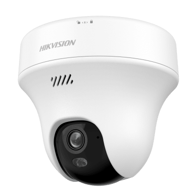 Turret PT  IP 2K Megapixel / Lente 2.8 mm / Dual Light (10 mts IR + 10 mts Luz Blanca) / Wi-Fi / IP54 / dWDR  / H.265 / Audio Bidireccional (Micrófono y Bocina)