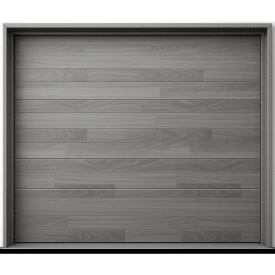 Puerta de Garage de Alta Calidad / Estilo Americano / Acabado Laminado PREMIUM / Color Gris / 12x8 Pies.