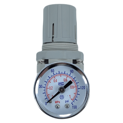 Regulador de Presión Neumática / Puerto G1/4´´ / Presión Máxima Entrada 150 psi / Presión Máxima Salida 150 psi / Caudal Máximo 1180 l/min