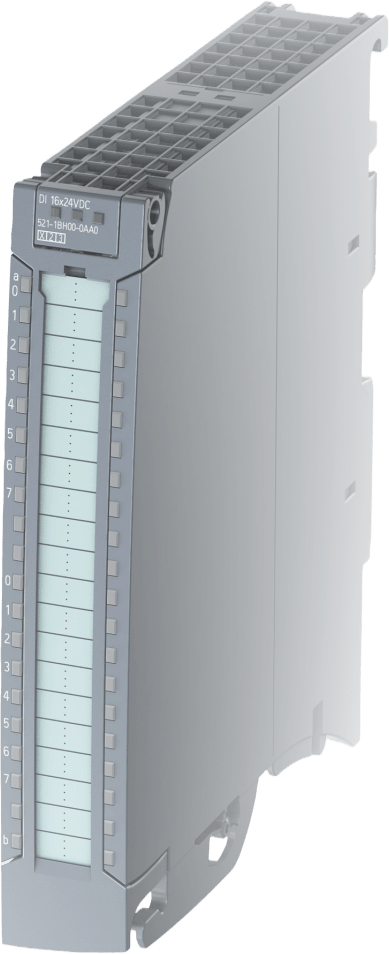 Módulo Digital de Entrada S7-1500 / DI 16x24 V DC BA / Entradas Tipo 3 IEC 61131 / Grupos de 16 Canales / Retardo de Entrada 3.2 ms / Front Connector Push-in Incluido