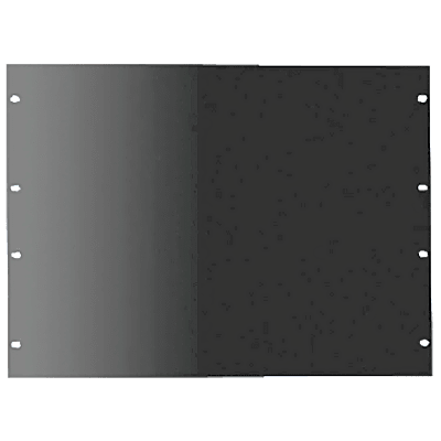 Panel de Rack 19 Pulgadas 2 UR / Tapa Ciega / Acero Dulce / Negro RAL 9005 / 2.66 mm Espesor / Para Gabinetes y Racks Abiertos