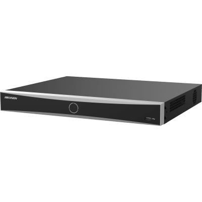 [Acusearch] NVR 12 Megapixel (4K) / 32 canales IP / 16 Puertos PoE+ / Recocimiento Facial / AcuSense (Evita Falsas Alarmas) / 2 Bahías de Disco Duro / HDMI en 4K / Alarmas I/O / 300 Metros PoE Modo Extendido