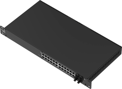 Switch Industrial Gestionado L2+, 24 Puertos Gigabit PoE+, 4 Puertos SFP, 300W PoE Budget, Rack 19", IP30, TSWOS