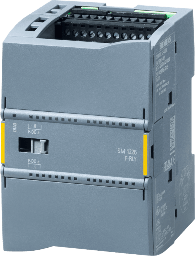 Módulo de Seguridad SIMATIC S7-1200 / SM 1226 F-DQ 2x Relay 5A / PROFIsafe / PL E Cat 4 / SIL3 / 70 mm Ancho