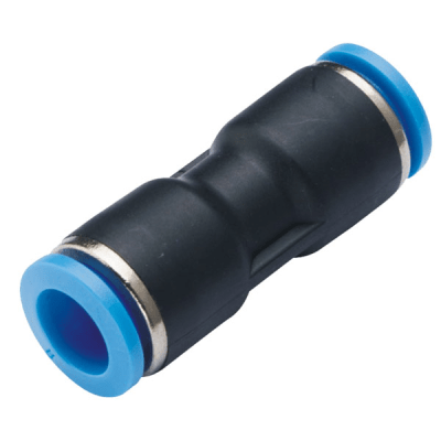 Conector Neumático a Presión / Unión Recta de Diferentes Diámetros / Reducción de 10 mm a 8 mm / Material Nylon / Para Tuberías Neumáticas