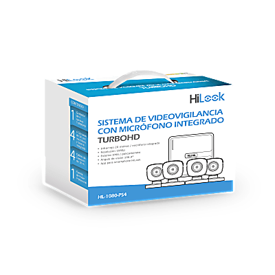 (MICRÓFONO Integrado) Kit TurboHD 1080p Lite / DVR 4 canales / Audio p ...