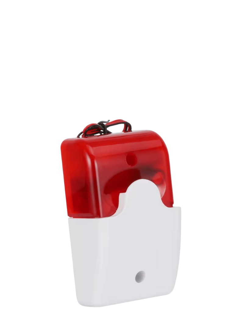IHORN HC103 - Sirena con Estrobo color rojo / Interior / Compatible con paneles IHORN / RISCO / DSC / BOSCH / 12 V