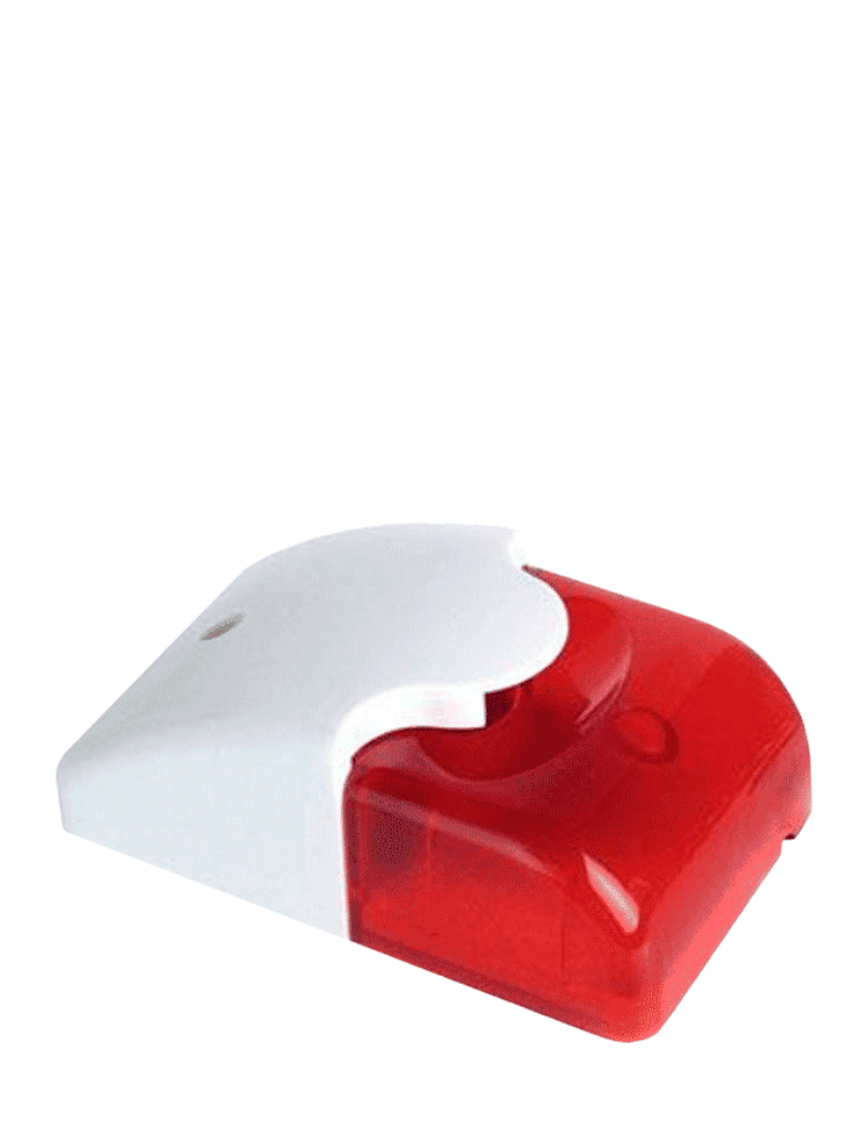 IHORN HC103 - Sirena con Estrobo color rojo / Interior / Compatible con paneles IHORN / RISCO / DSC / BOSCH / 12 V