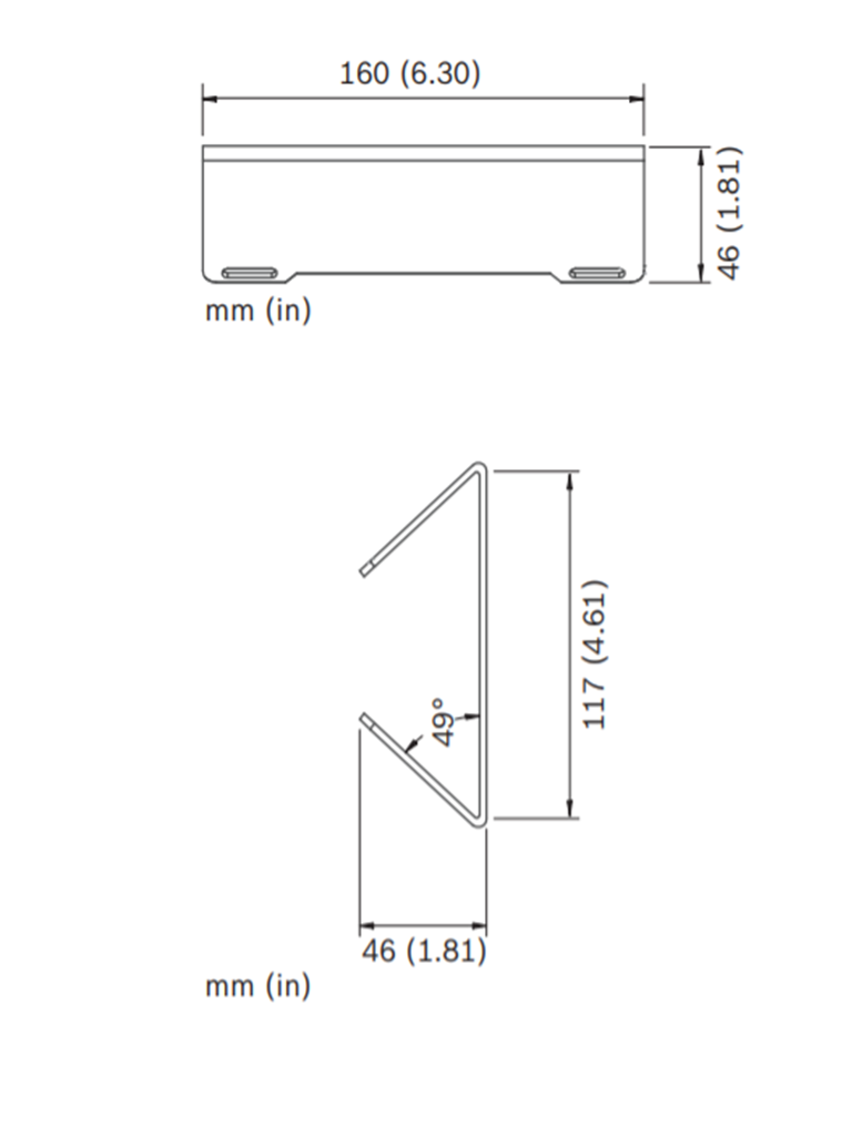 BOSCH V_IIRMNTPMB- Soporte iluminador/ Montaje en poste
