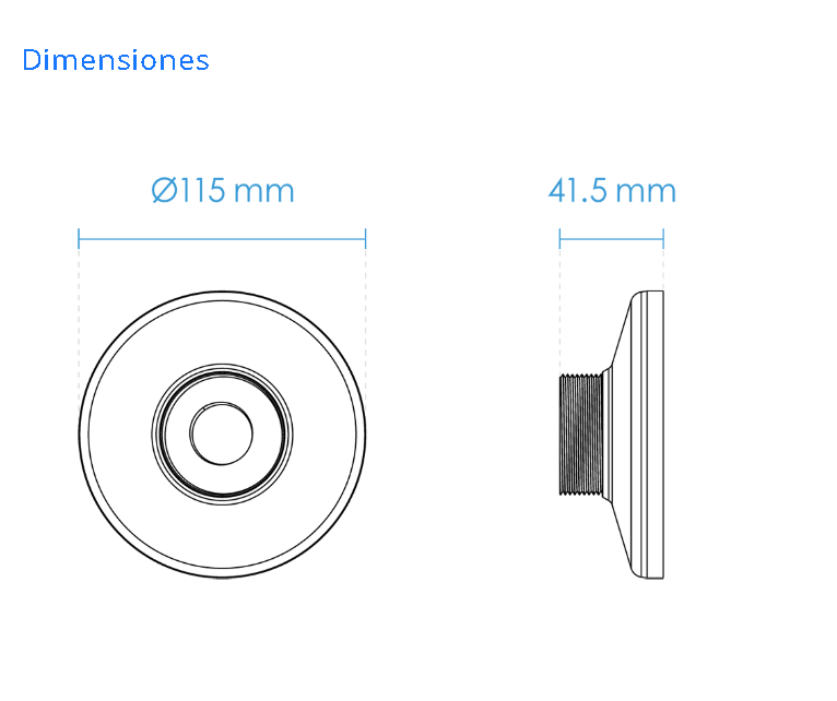 VIVOTEK AM-52E - Base para montaje en techo de camaras tipo domo, para exteriores, color blanco, material aluminio