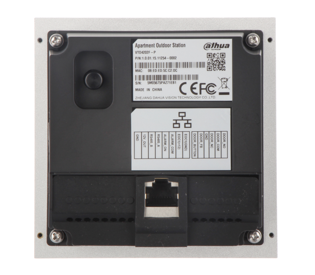 DAHUA DHI-VTO4202F-P - Modulo de Camara para Frente de Calle Modular/ HASTA 9 MODULOS/ CAMARA 2 MP/ IP65/ RELAY PARA PUERTA DESDE CELULAR/ DMSS