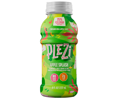 PLEZi Flavored Kids Juice Drink - Apple Splash Fruit Juice Drink Blend