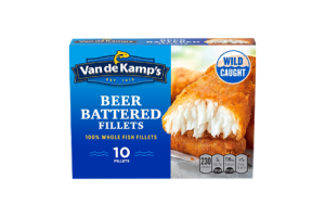 Van de Kamp’s Beer Battered 100% Whole Fish Fillets, Frozen, 19.1 oz 10 ct