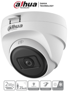 DAHUA  HAC-T1A21N-U-28 – Cámara Domo de 2 Megapixeles/ Lente 2.8 mm / 100 Grados de Apertura/ Smart ir 25 Mts/ Uso Interior/ CVI/TVI/AHD/CBVS/ #LoNuevo