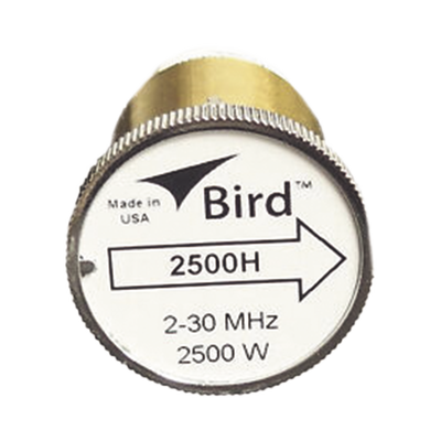 Elemento de 2500 W., en línea 7/8" para Wattmetro BIRD 43 en Rango de Frecuencia de 2 a 30 MHz.