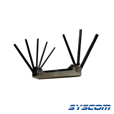 Juego de 8 llaves TORX: T9, T10, T15, T20, T25, T27. T30 y T40.